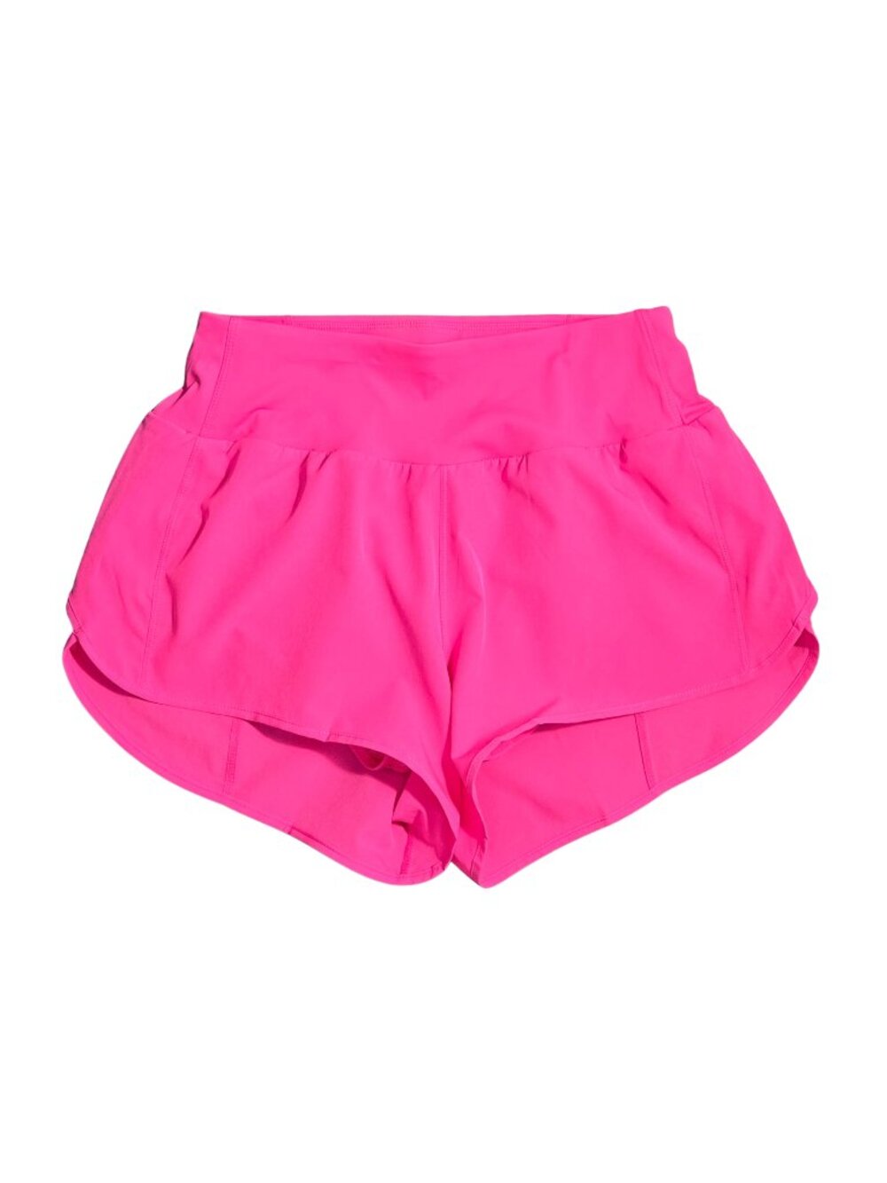 NIP | Hot Pink Layered Performance Running Shorts | Zipper Pocket | Large